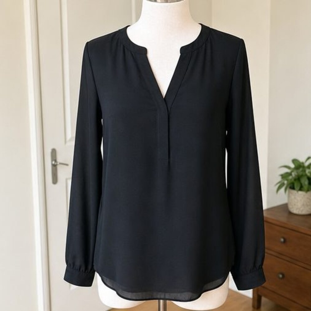 Black V Neck Top